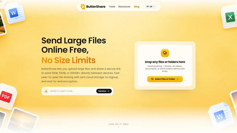 ButterShare application interface and features