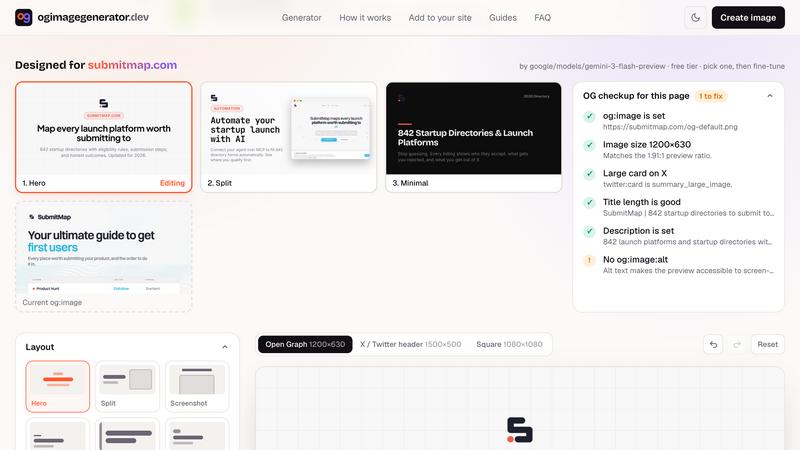 ogimagegenerator.dev application interface and features